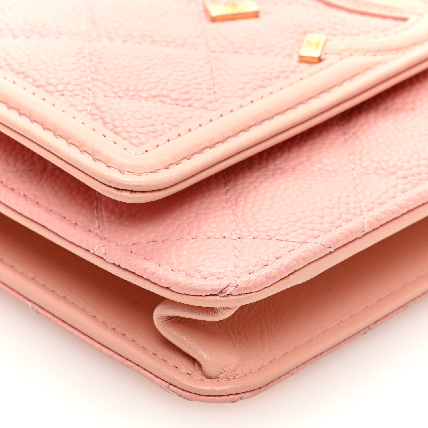 Chanel Caviar Quilted CC Filigree Wallet On Chain WOC Pink 8 of 9