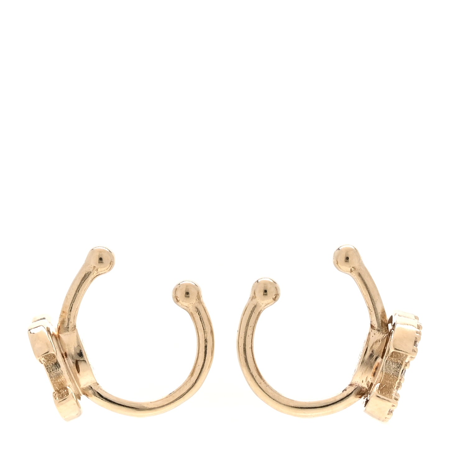 Metal Strass Lip Ring Set Gold