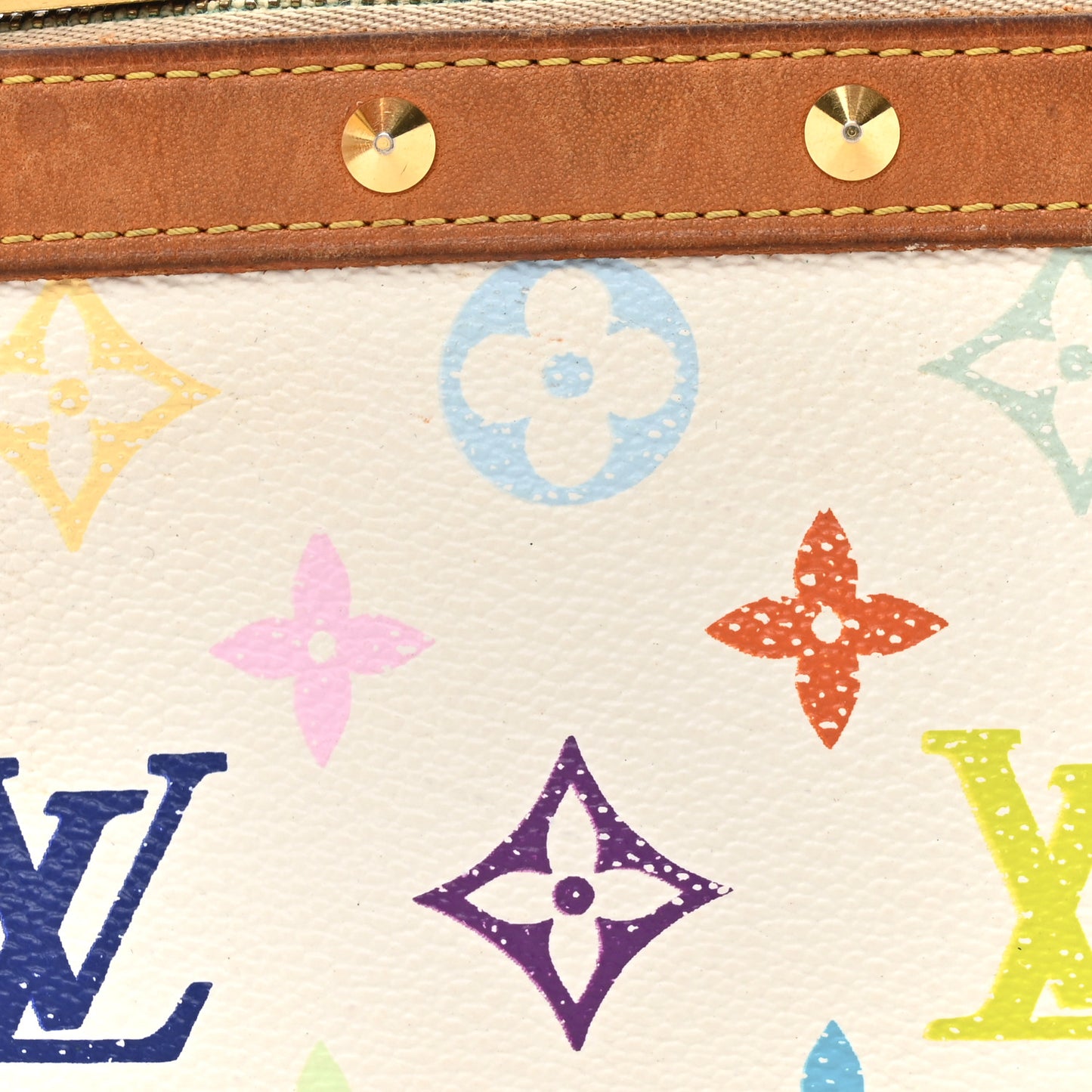 Monogram Multicolor Pochette Accessories White