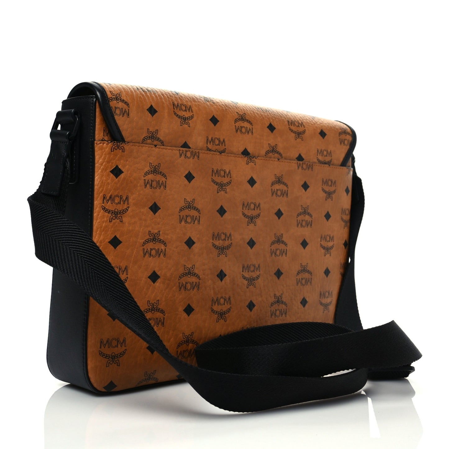 Visetos Medium Klassik Messenger Bag Cognac Black