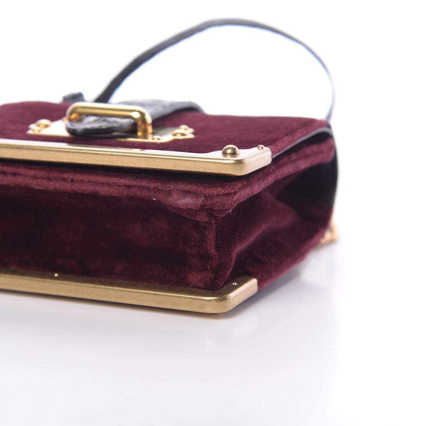Velvet Crocodile Micro Cahier Bag Ribes Black