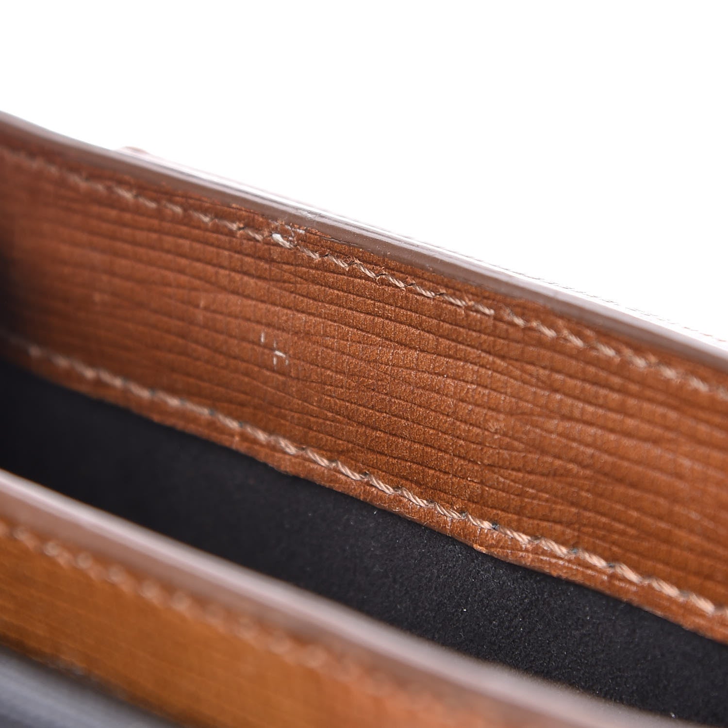 Burberry Derby Calfskin Small Square Buckle Belt Bag Tan Black 11 of 18