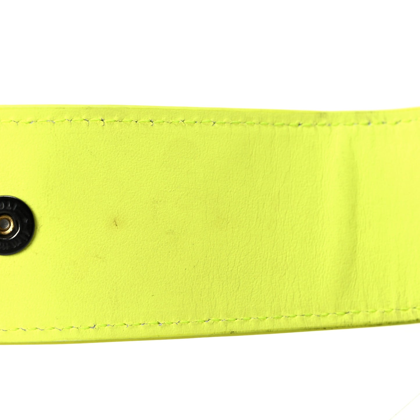 Calfskin Embossed Leg Pouch Fluo Yellow