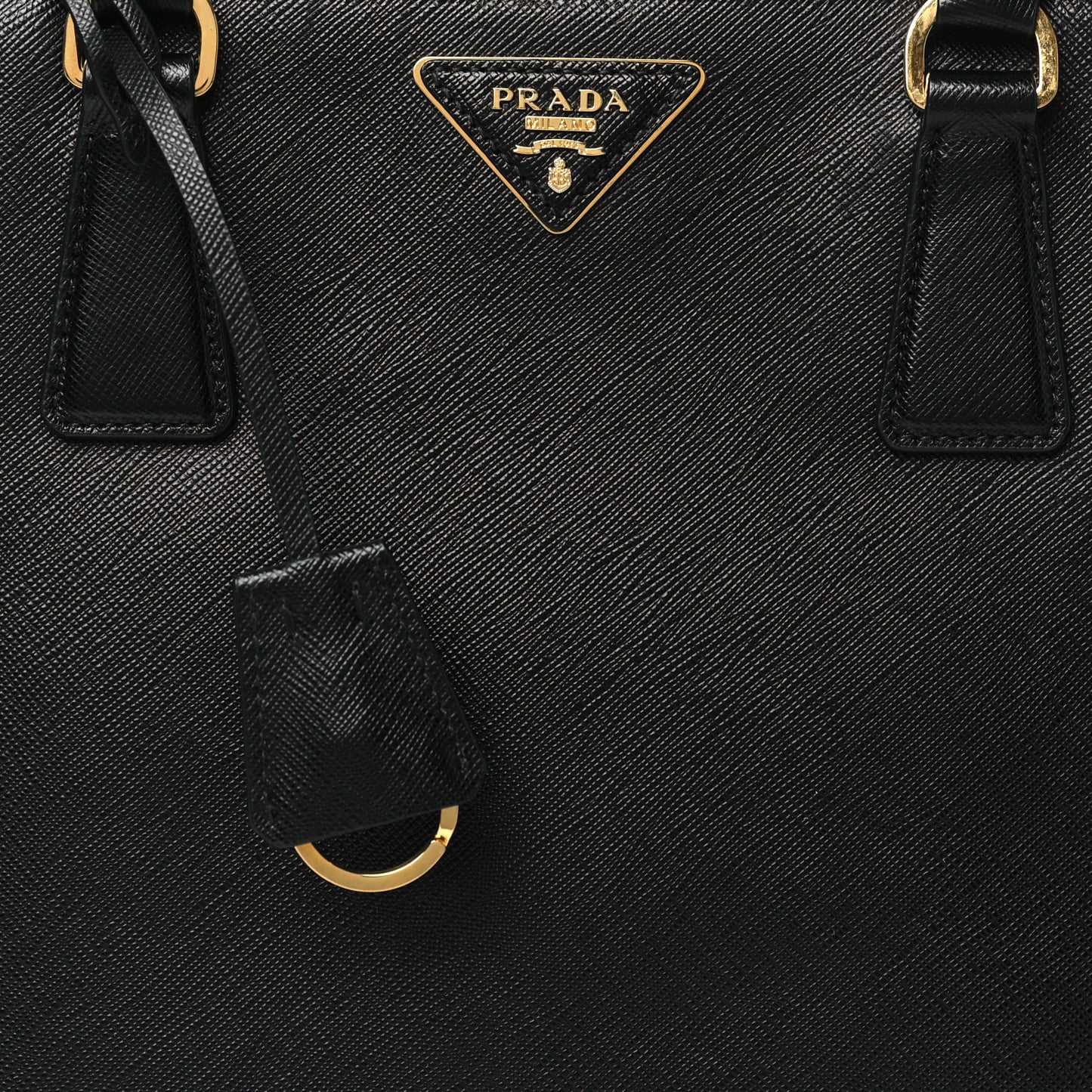 Saffiano Lux Medium Tote Black