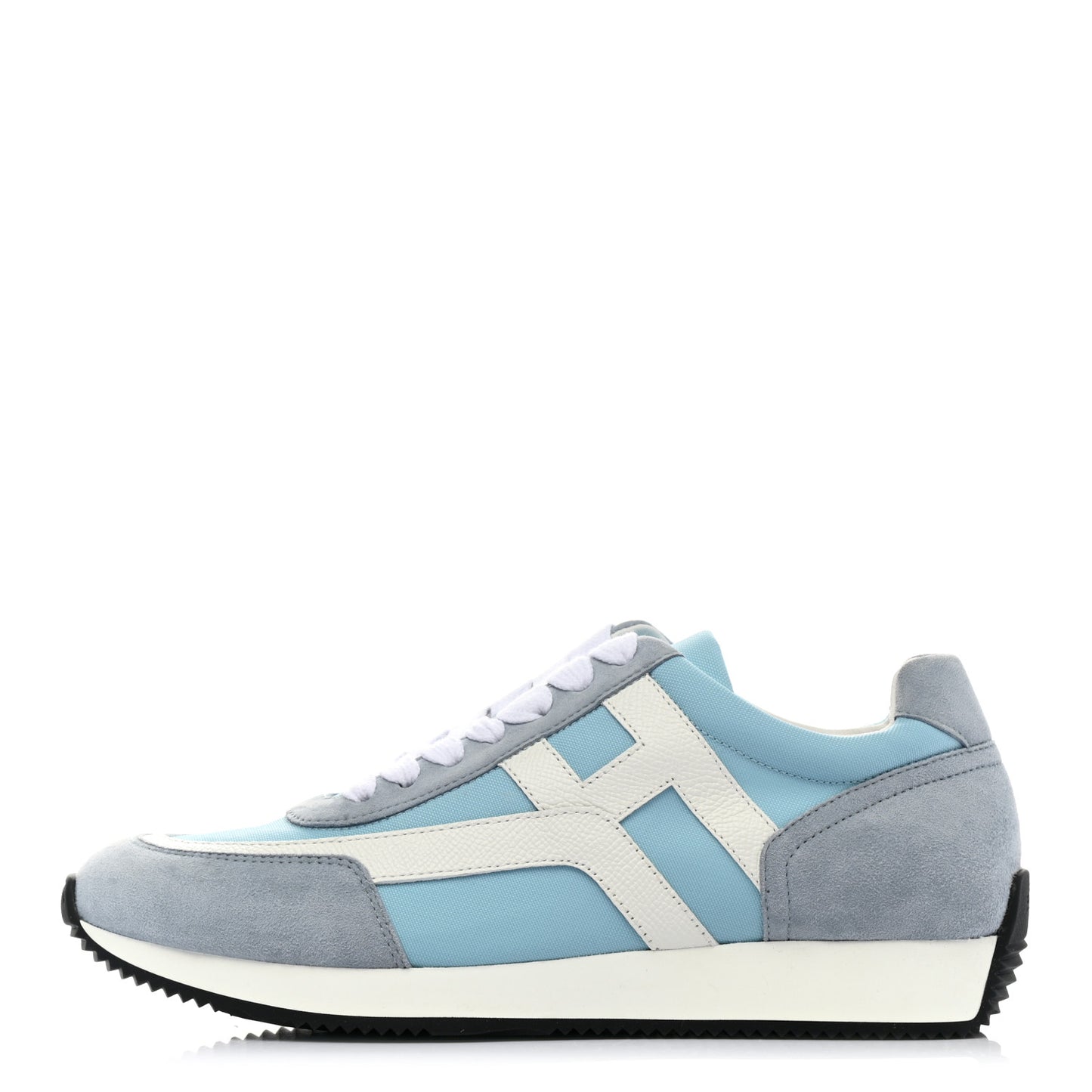Suede Goatskin Technical Canvas Epsom Chris Sneakers 37 Bleu Multicolor