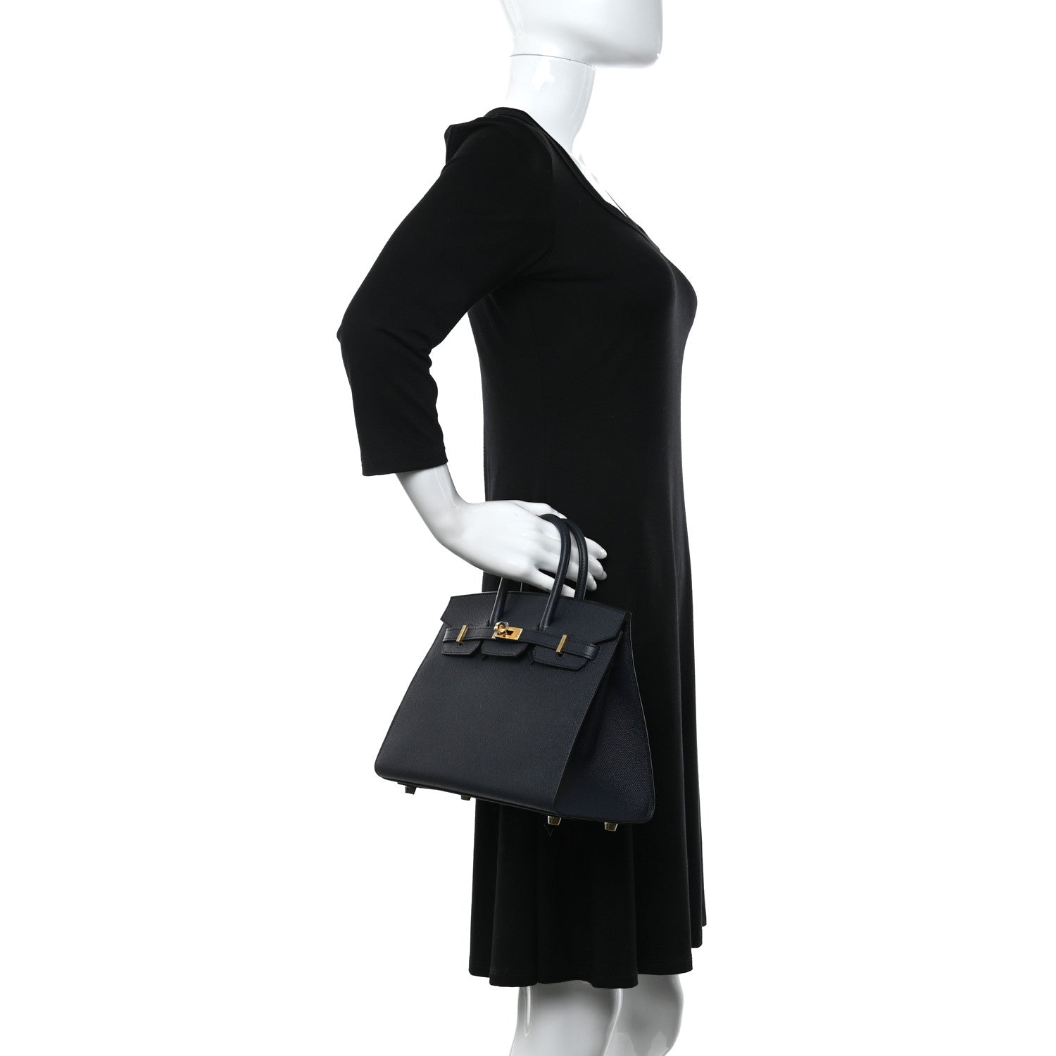 Hermes Epsom Birkin Sellier 25 Bleu Indigo 2 of 9