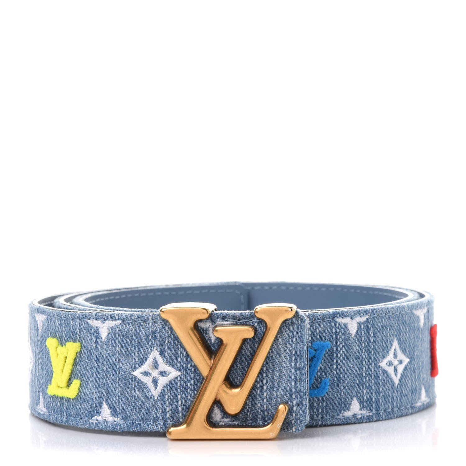 Louis Vuitton Denim 35mm LV New Wave Belt 85 34 906186  display picture 1