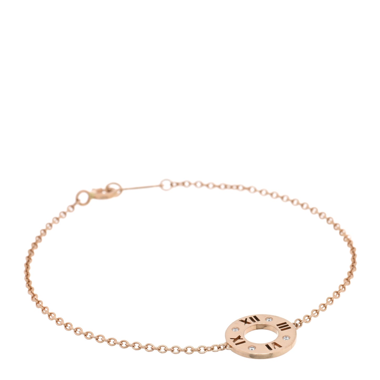 18K Rose Gold Diamond Atlas Pierced Bracelet