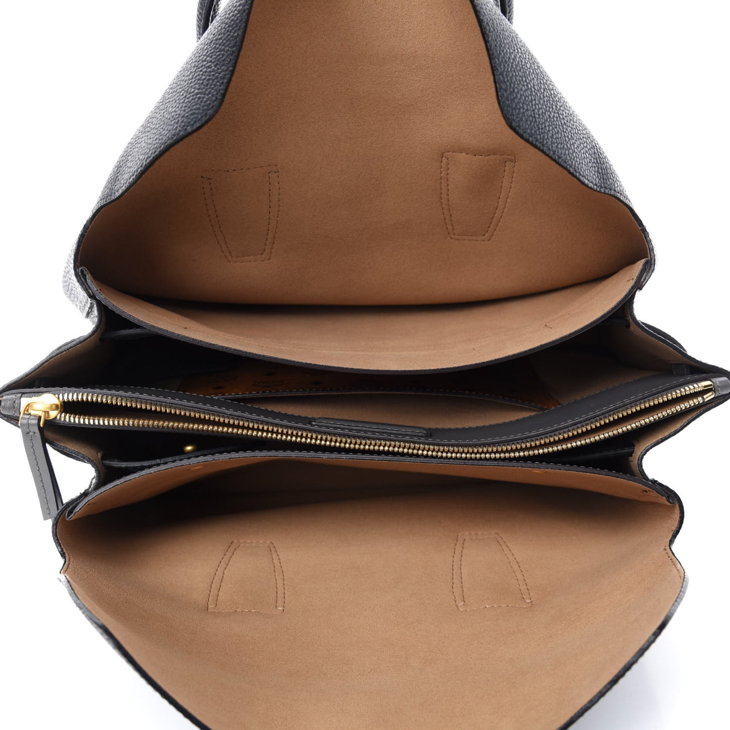 Grained Calfskin Medium Milla Tote Phantom Grey
