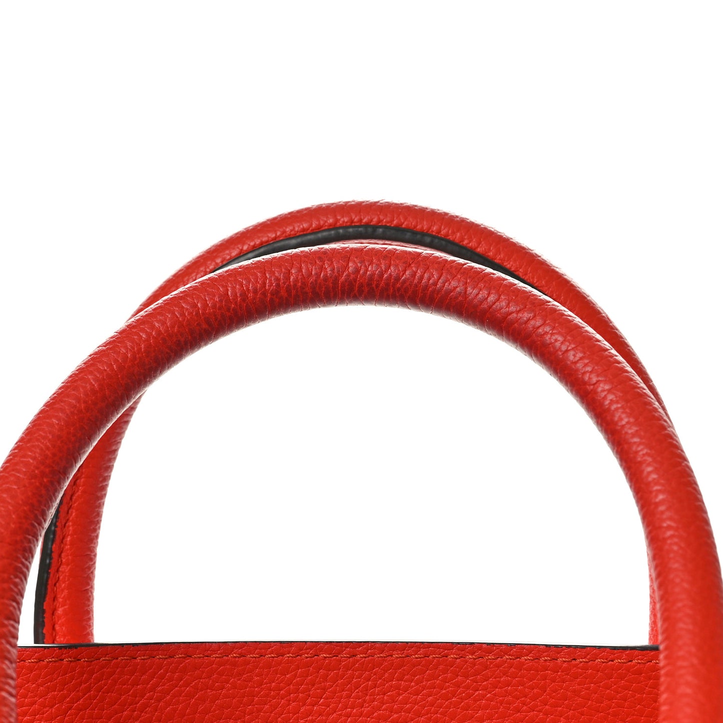 Drummed Calfskin Mini Luggage Coquelicot