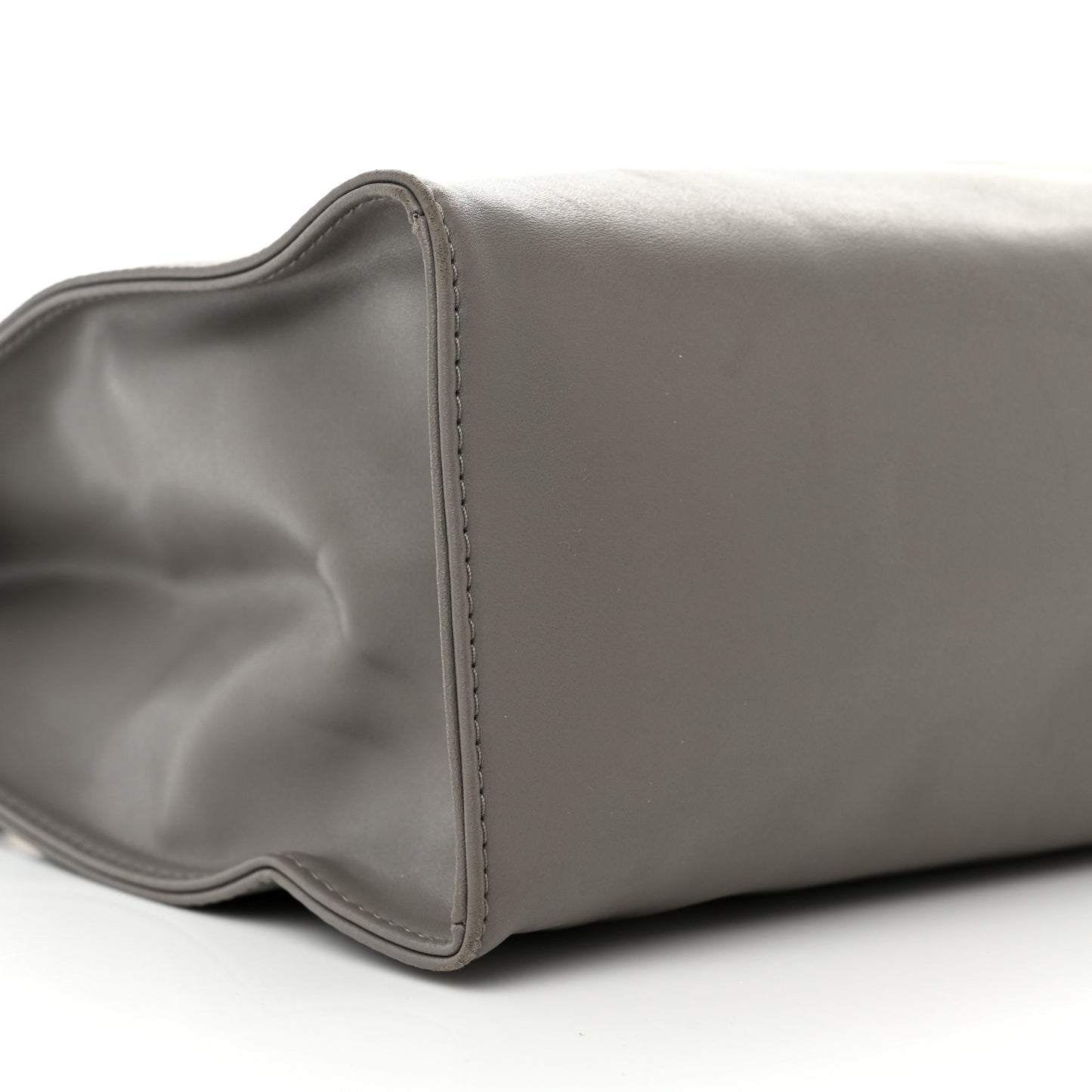 Vegan Leather Medium Shopping Bag Grey