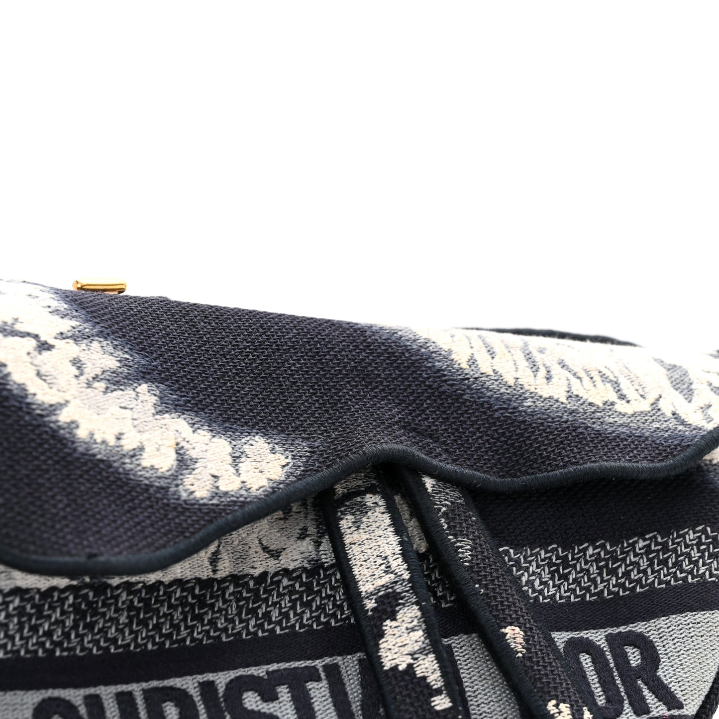 Canvas Embroidered Tie Dye Saddle Bag Blue Multicolor