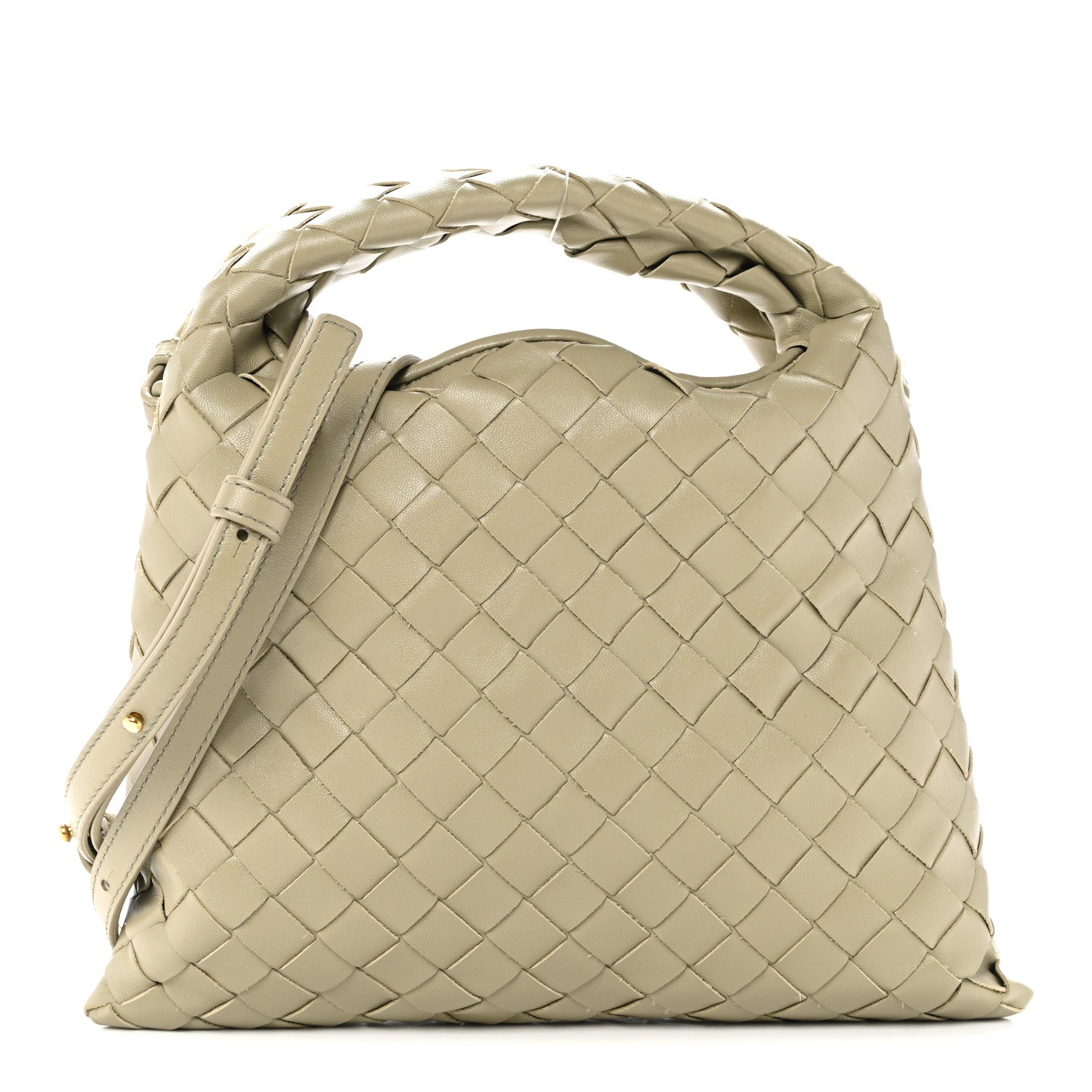 小物 BOTTEGA VENETA Bottega Veneta Calfskin Intrecciato Mini Hop Travertine 1895800