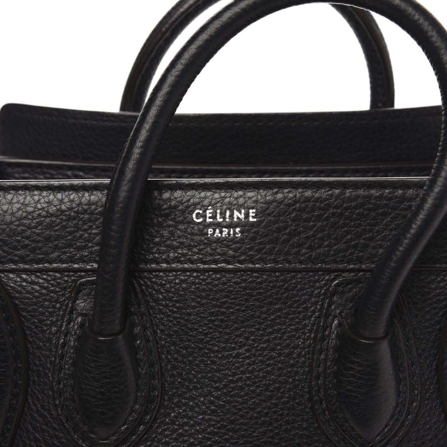 Drummed Calfskin Nano Luggage Black