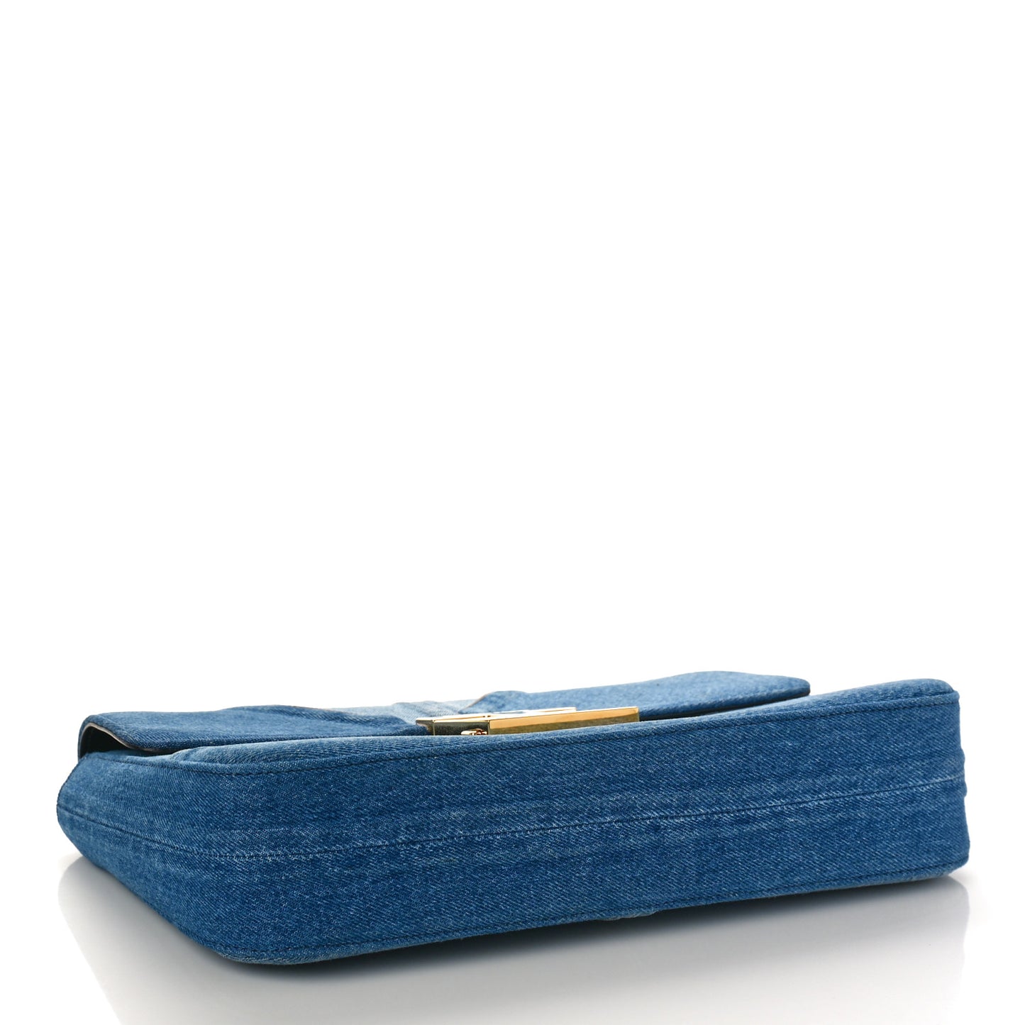 Denim T-Clasp Shoulder Bag Blue