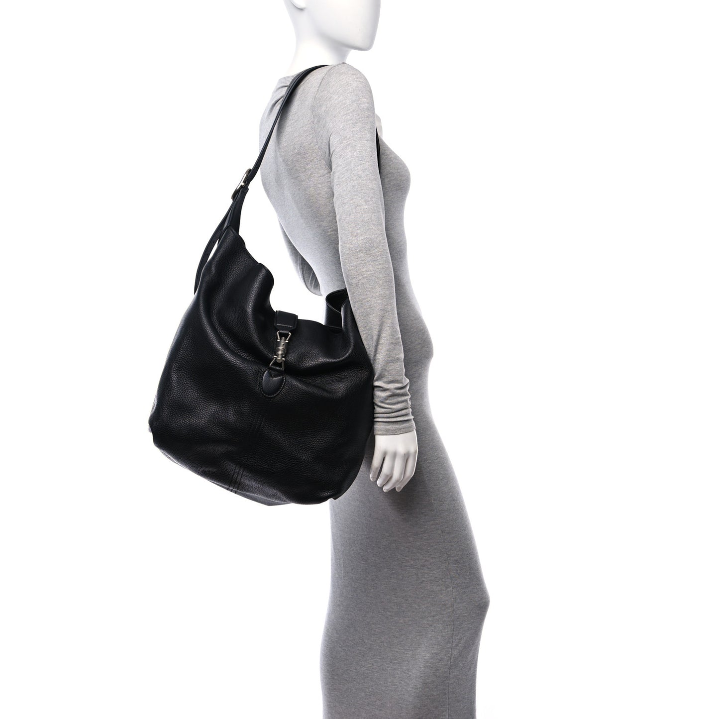 Amour Grane Calfskin Medium Jackie 1961 Crossbody Bag Black