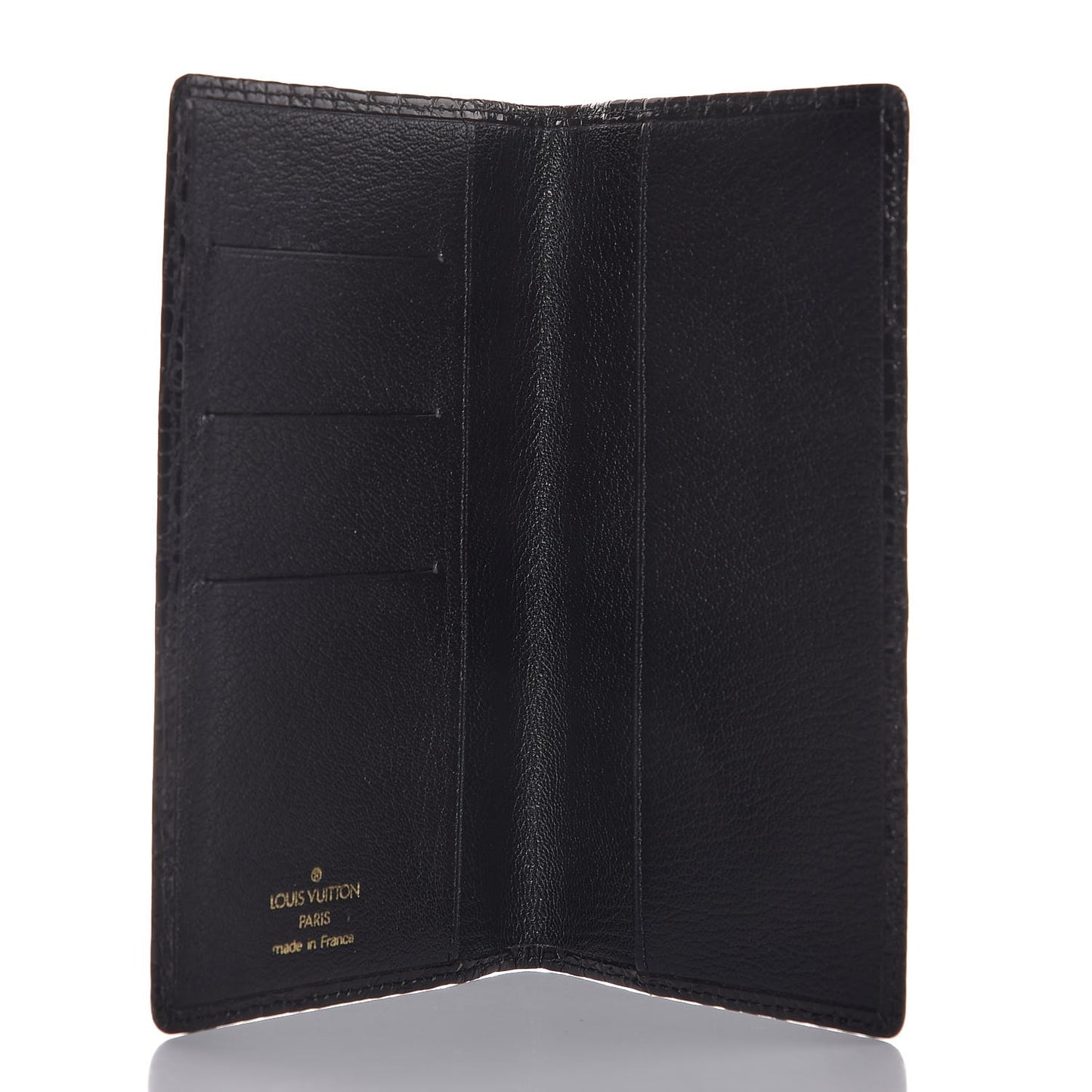 Alligator Checkbook Wallet Black