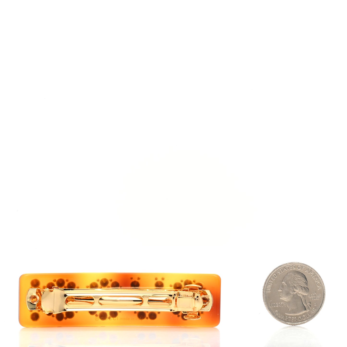 Resin Crystal Single Hair Barrette Tortoiseshell