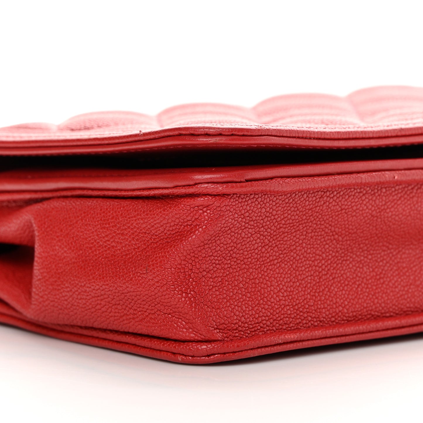 Caviar Quilted Boy Wallet On Chain WOC Red