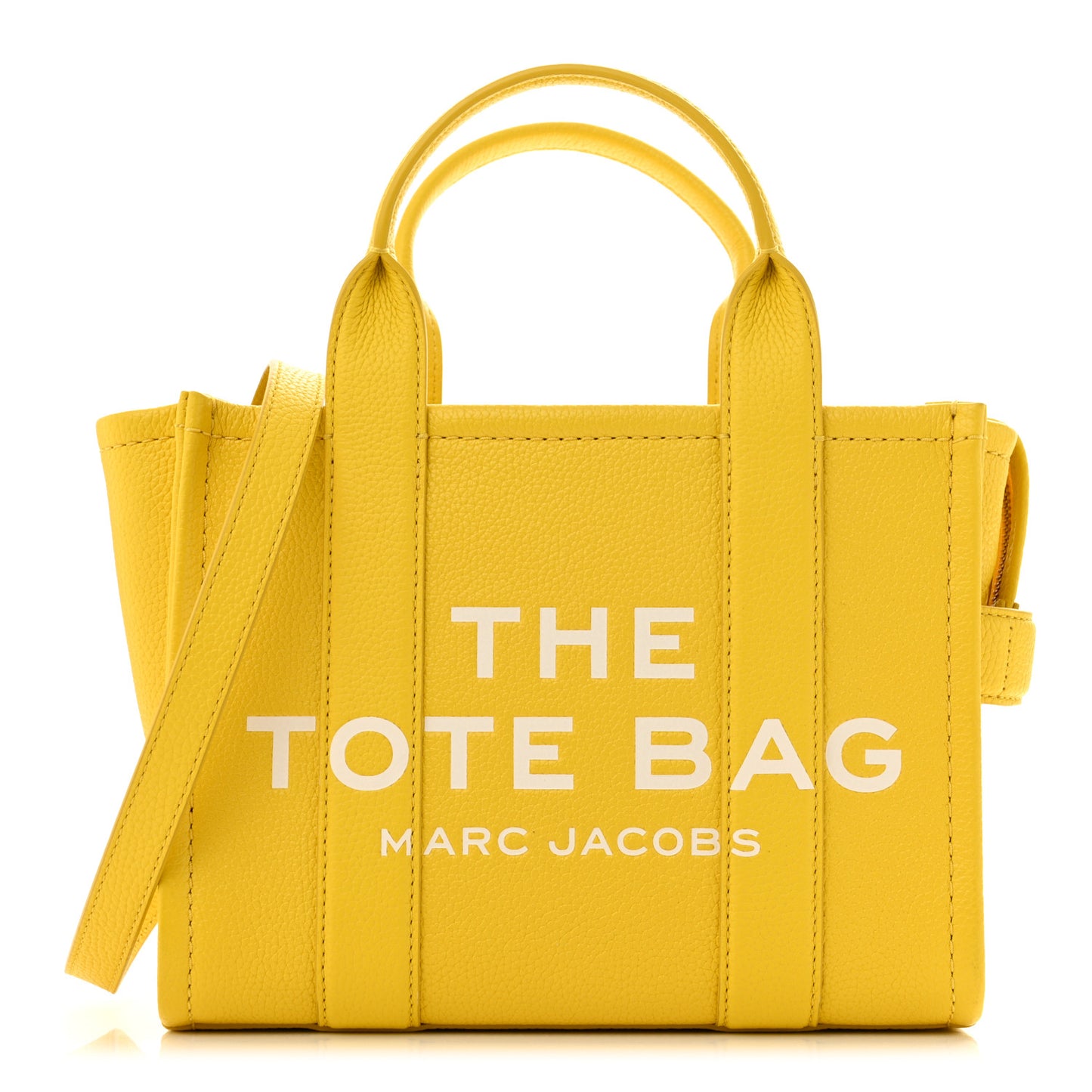 Grained Calfskin Small The Tote Bag Yellow