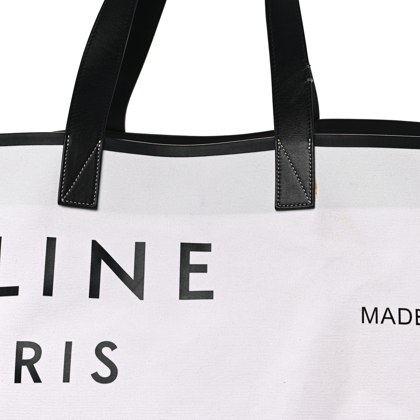 Textile Medium Made In Tote White Black