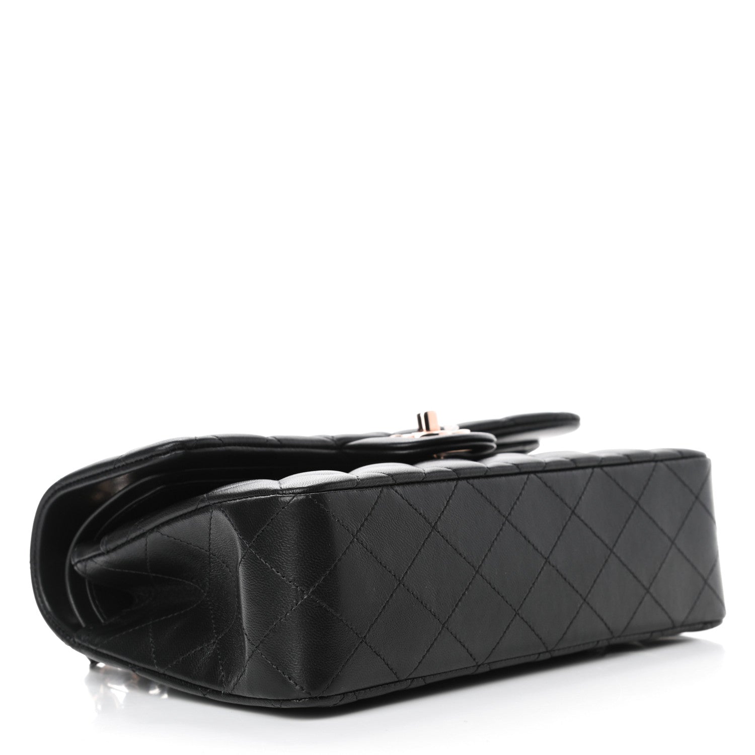 Chanel Lambskin Quilted Small Double Flap Black 3 of 5