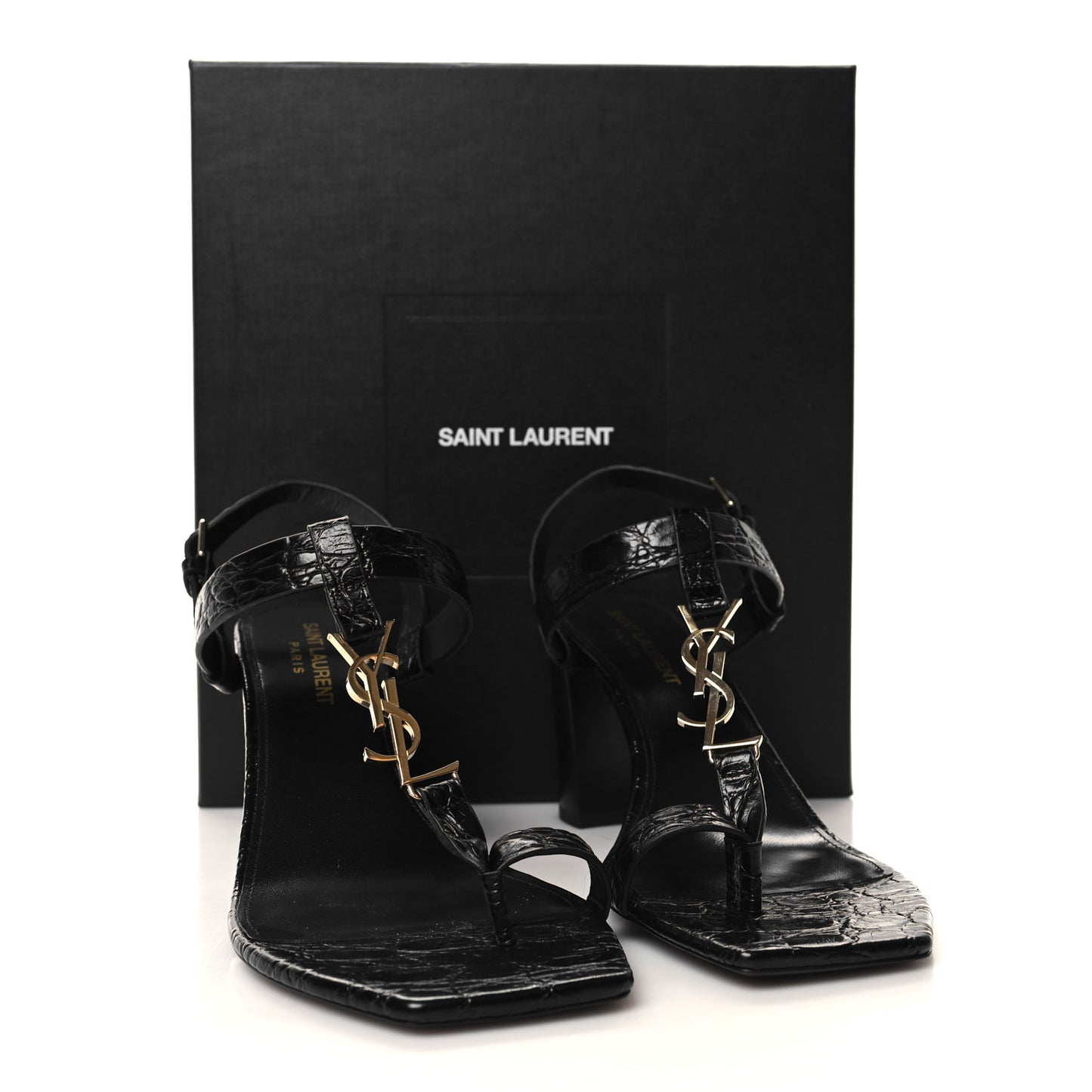 Calfskin Cassandra 75 Sandals 38.5 Black