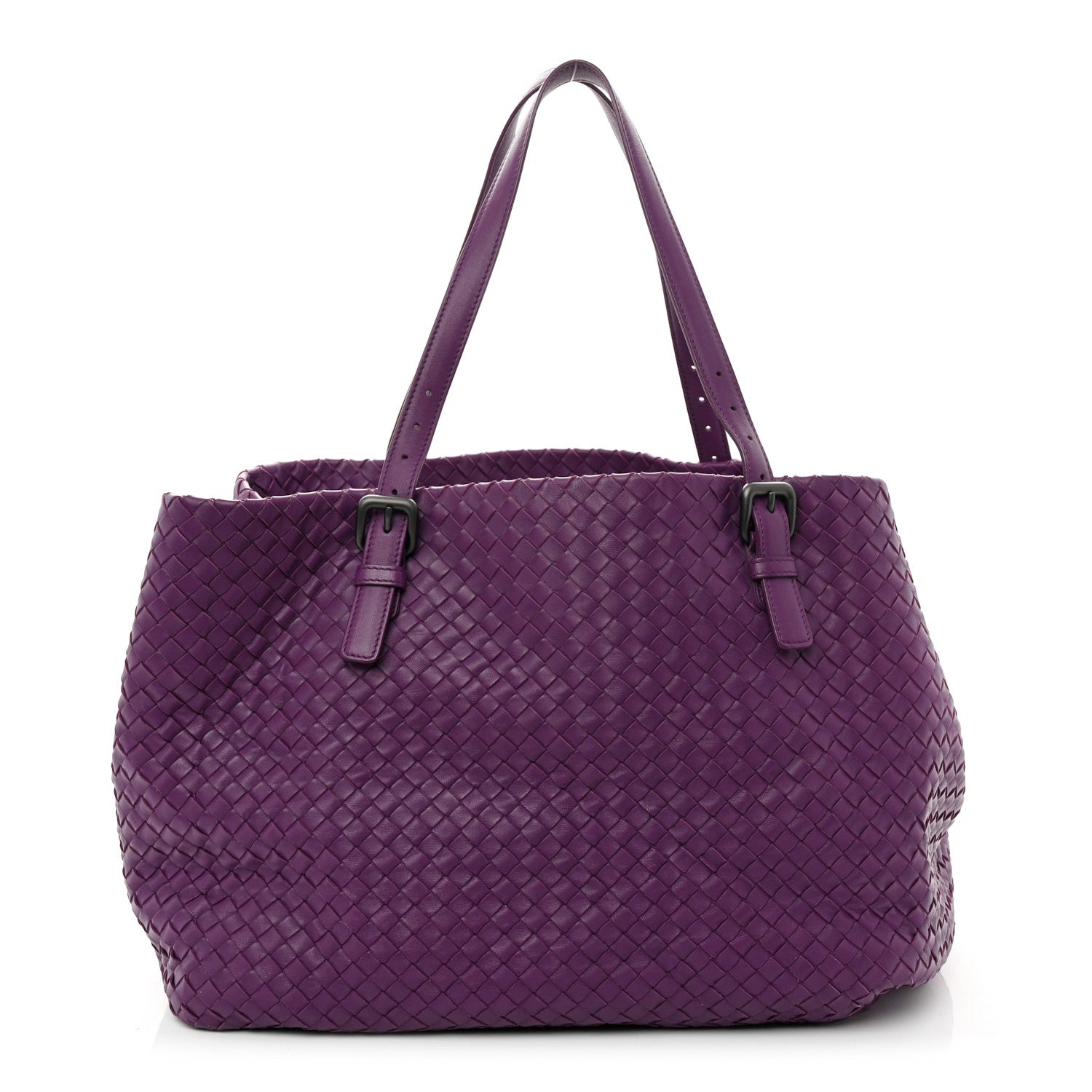 Bottega Veneta Nappa Intrecciato Large Cesta Tote Eggplant