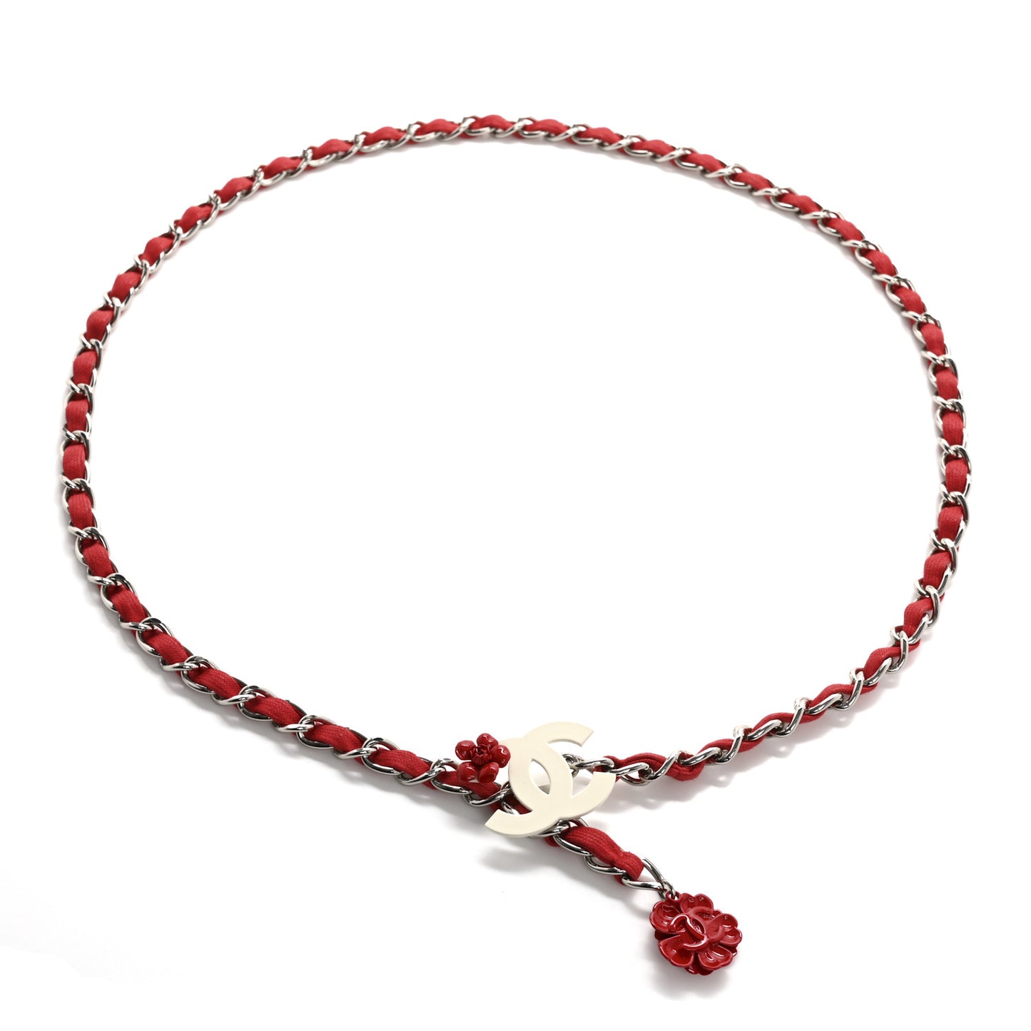 Camellia Chain Belt Red