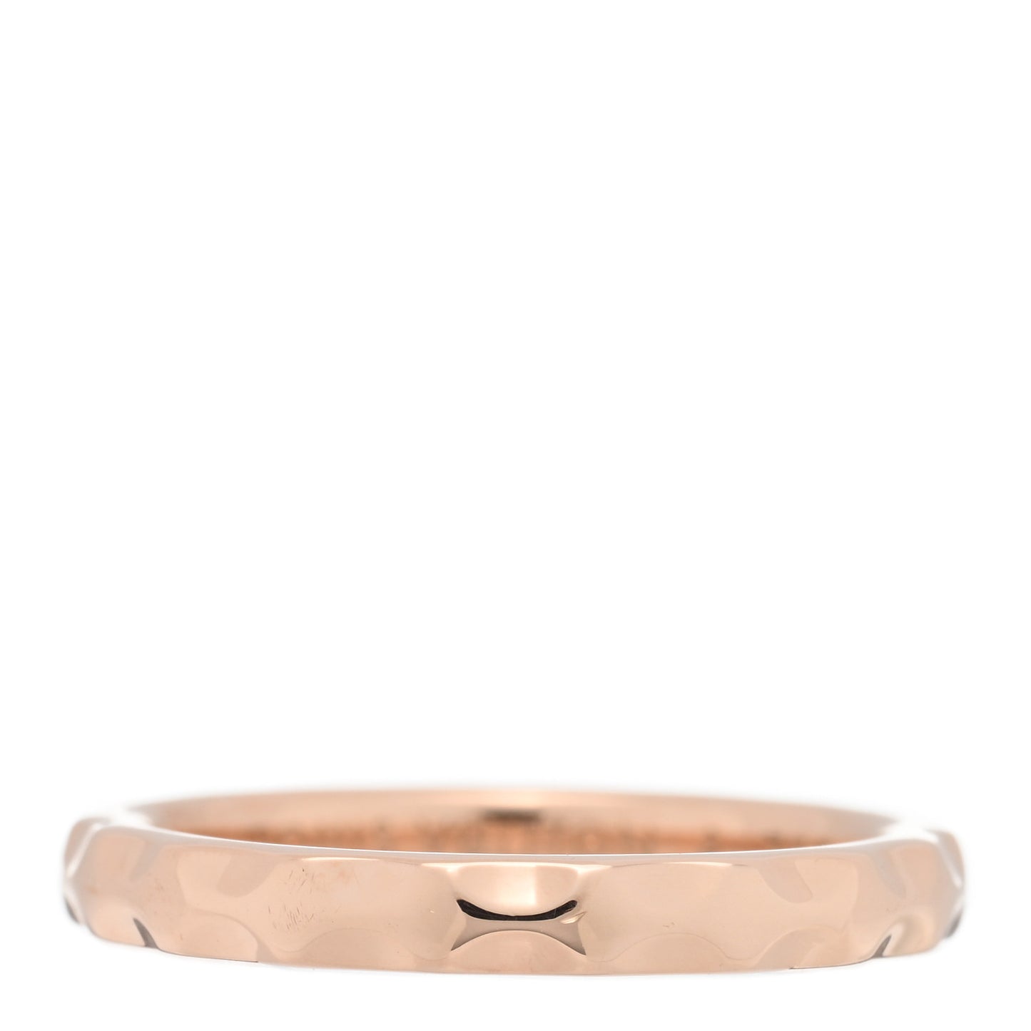 18K Pink Gold Monogram Infini Wedding Band Ring 49 5