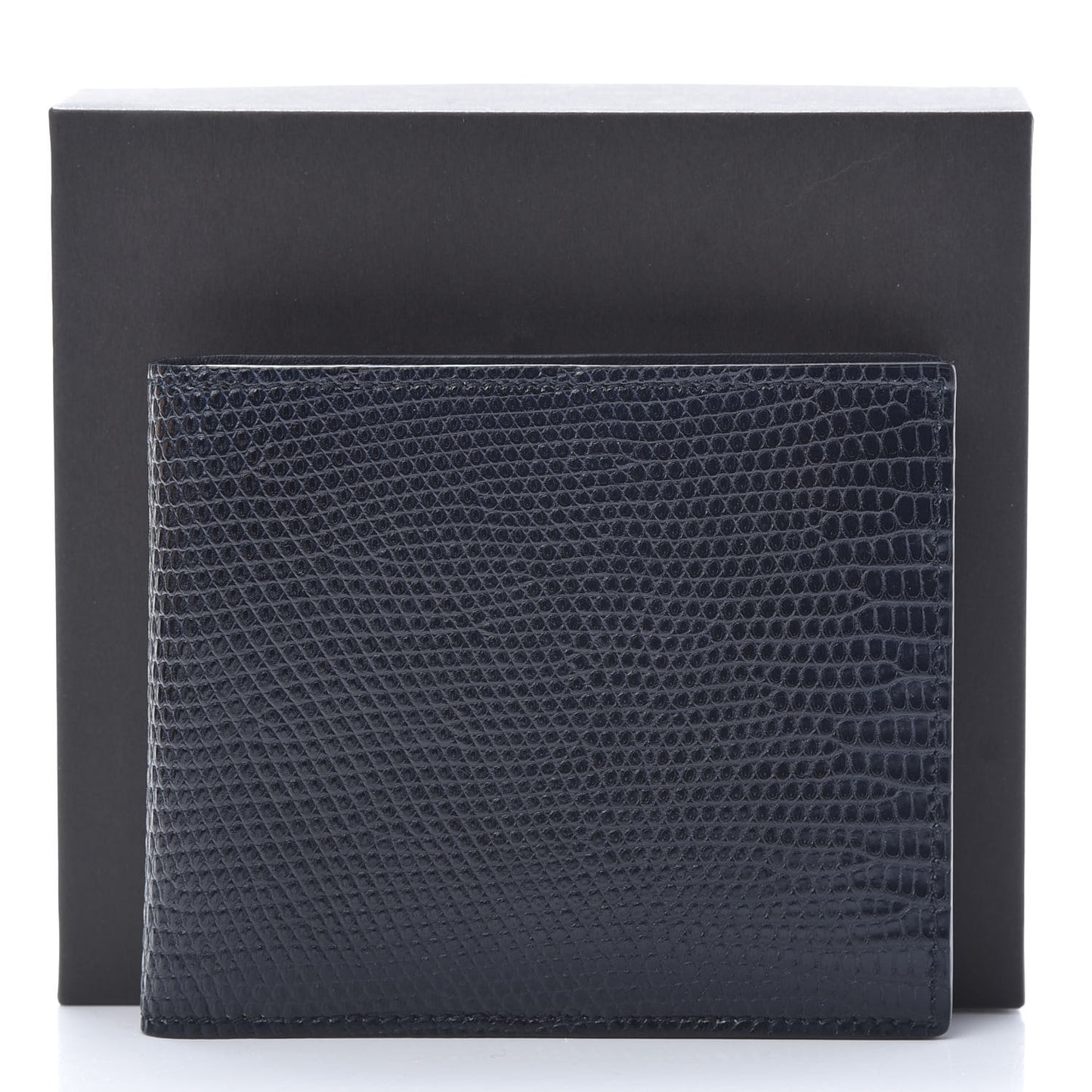 Lizard Bi-Fold Wallet Navy Blue
