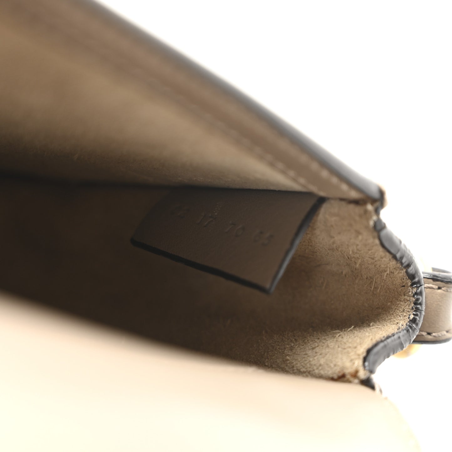 Calfskin Suede Small Nile Bracelet Bag Motty Grey