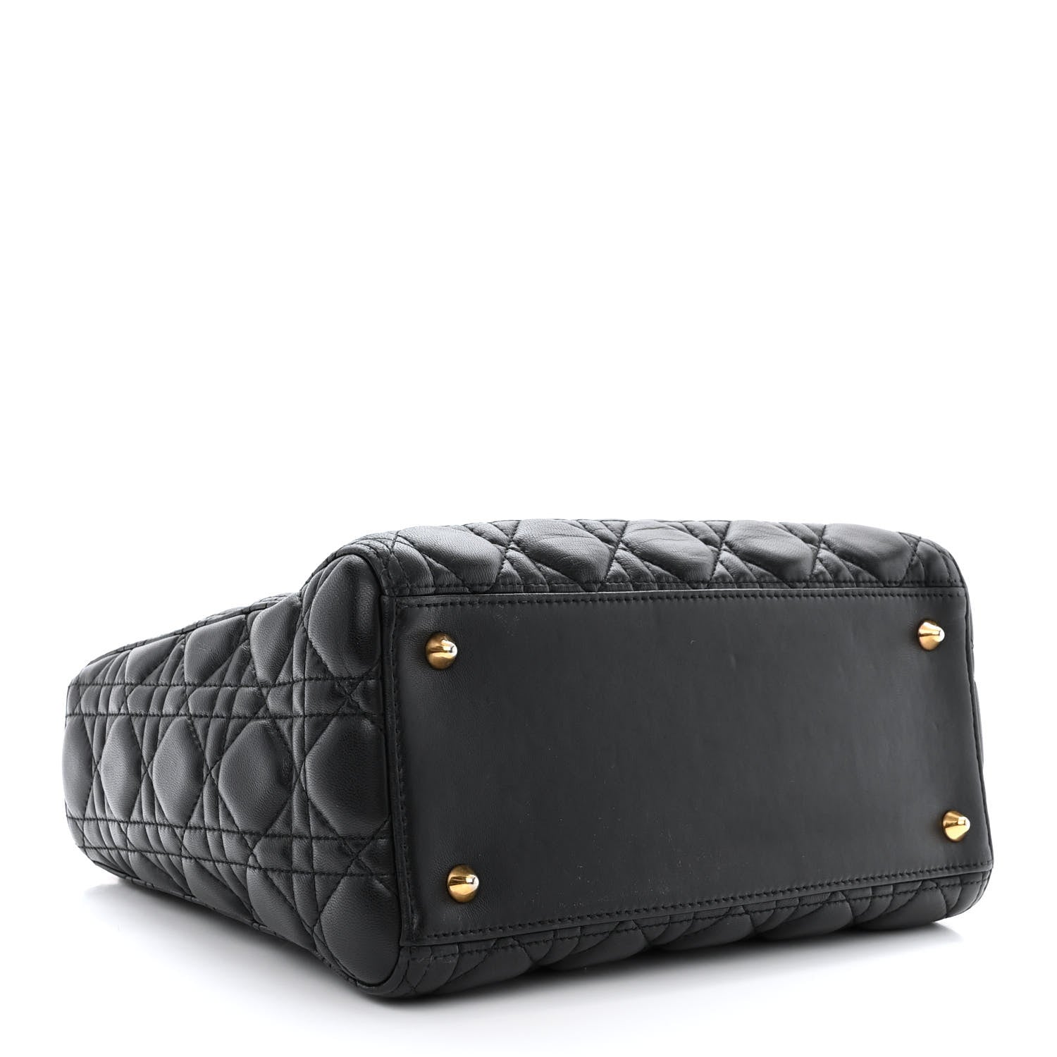 Christian Dior Lambskin Cannage Medium Lady Dior Black 4 of 10