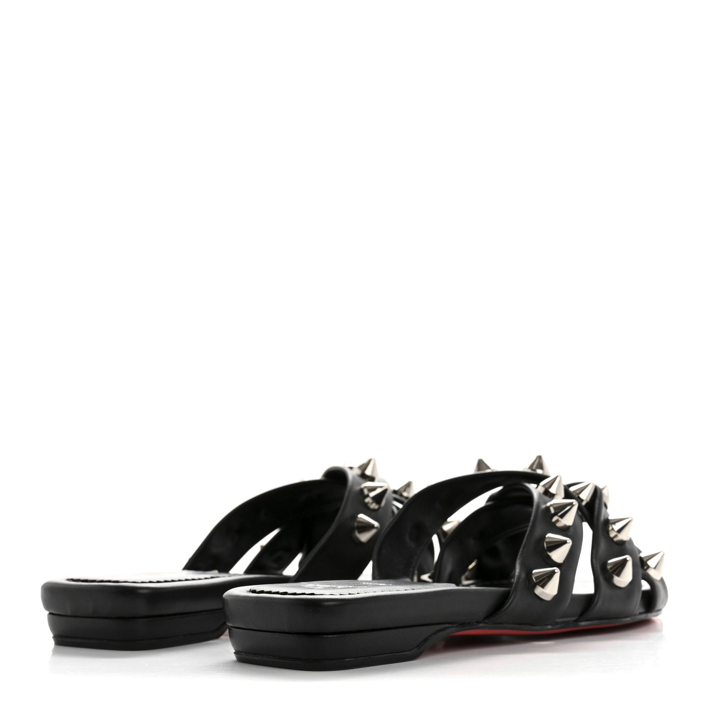 Calfskin Miss Spika Club Sandals 40.5 Black