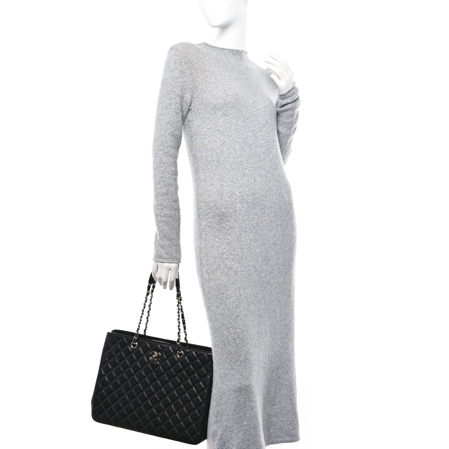 Chanel Caviar Quilted Large Shopping Tote Black 2 of 11