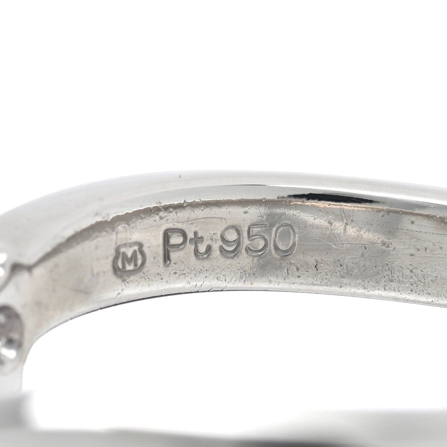Platinum Diamond .72ct Curved Band Ring 49 5