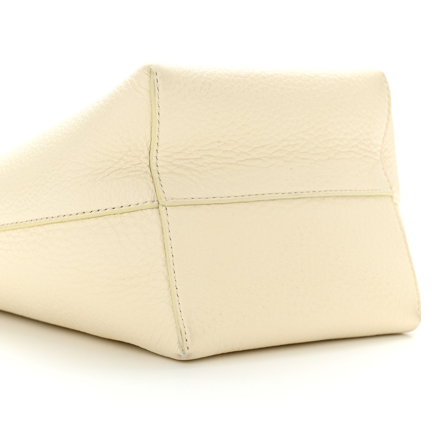 Grained Calfskin Small N/S Park Tote Ivory