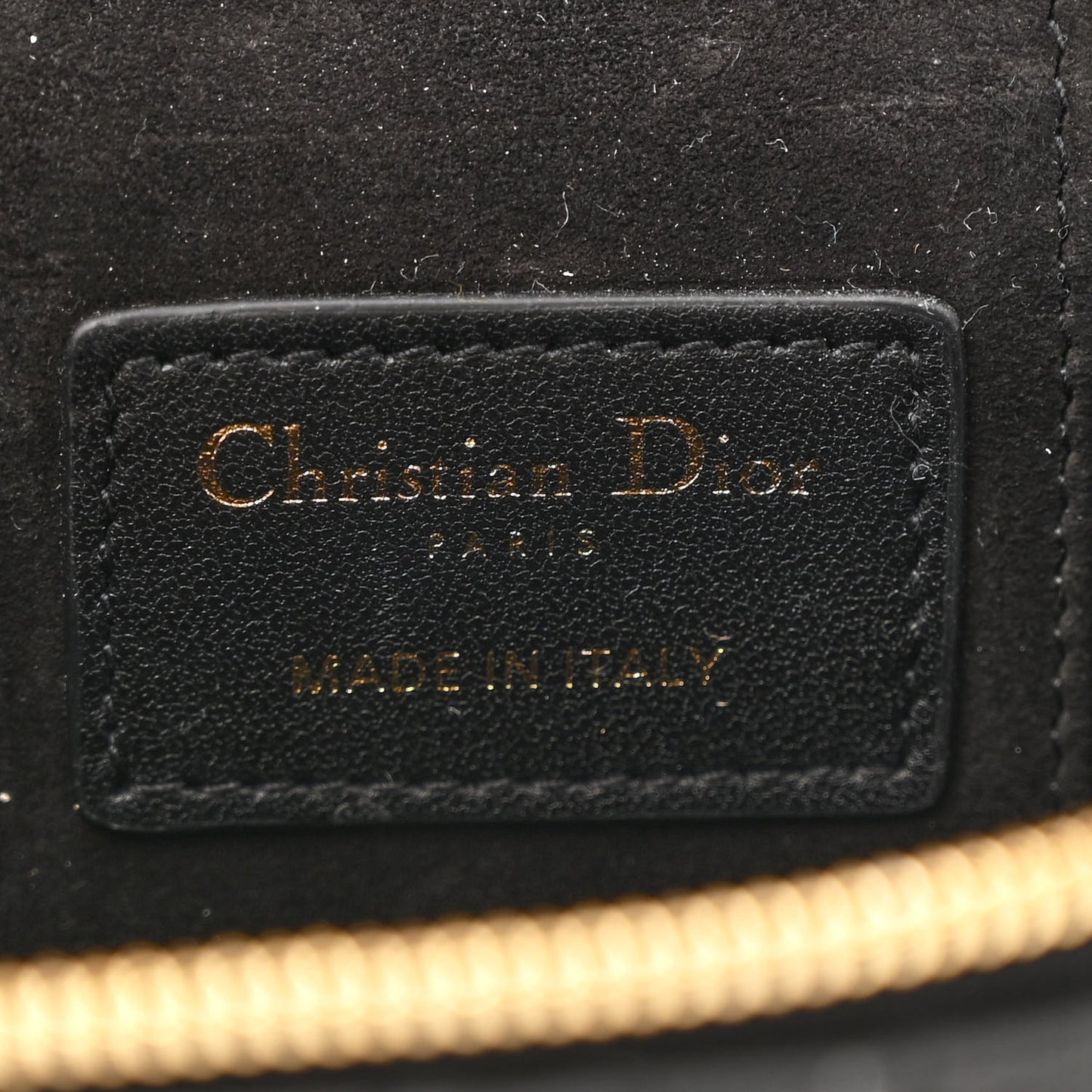 Lambskin Cannage Micro Lady Dior Vanity Case Black