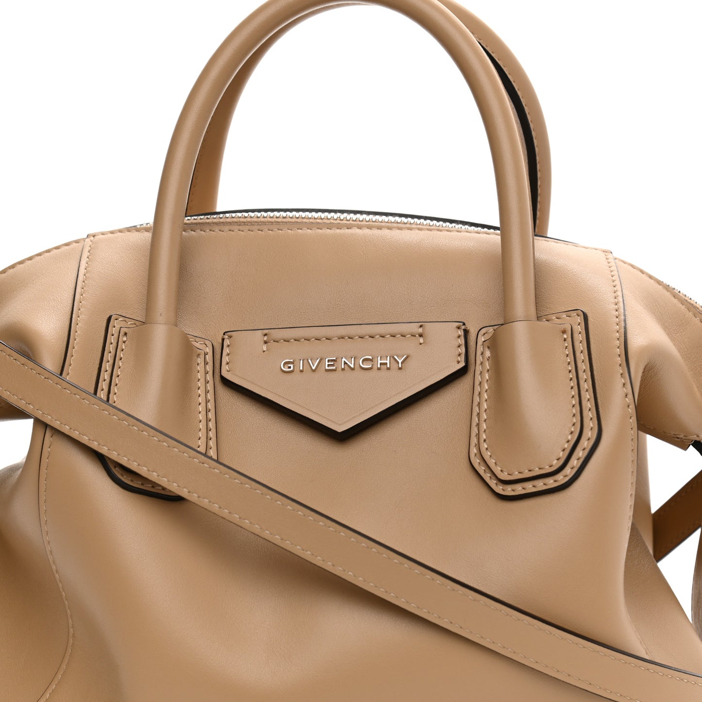 Smooth Calfskin Small Soft Antigona Beige Cappuccino