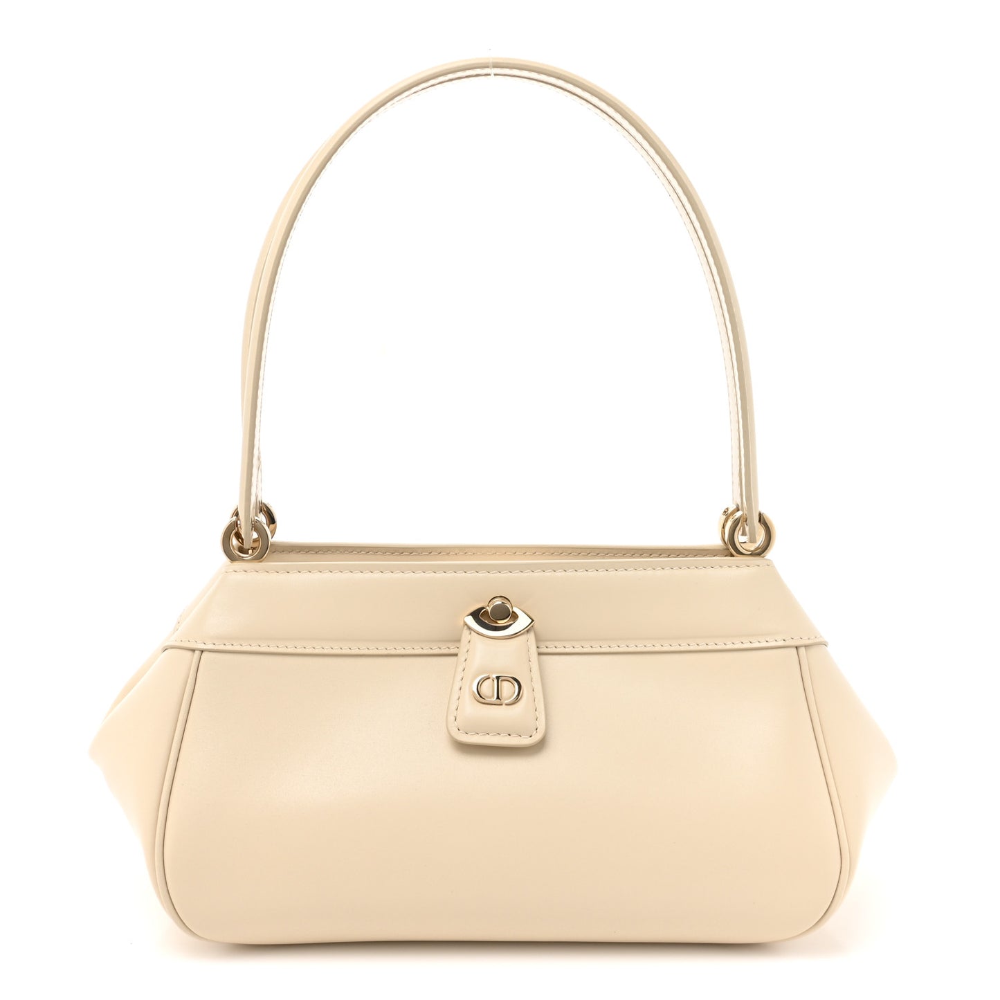 Calfskin Small Key Shoulder Bag Dusty Ivory