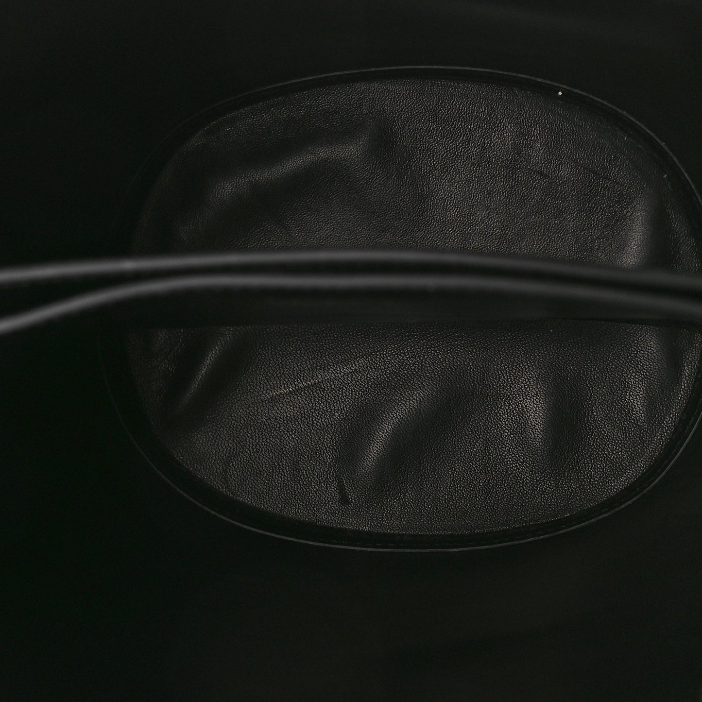 City Calfskin Tambour Bucket Bag Black