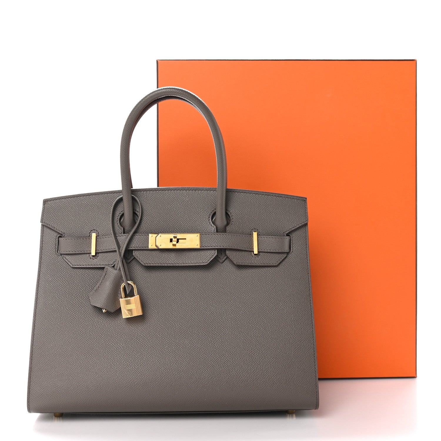 Hermes Epsom Birkin Sellier 30 Etain 11 of 11