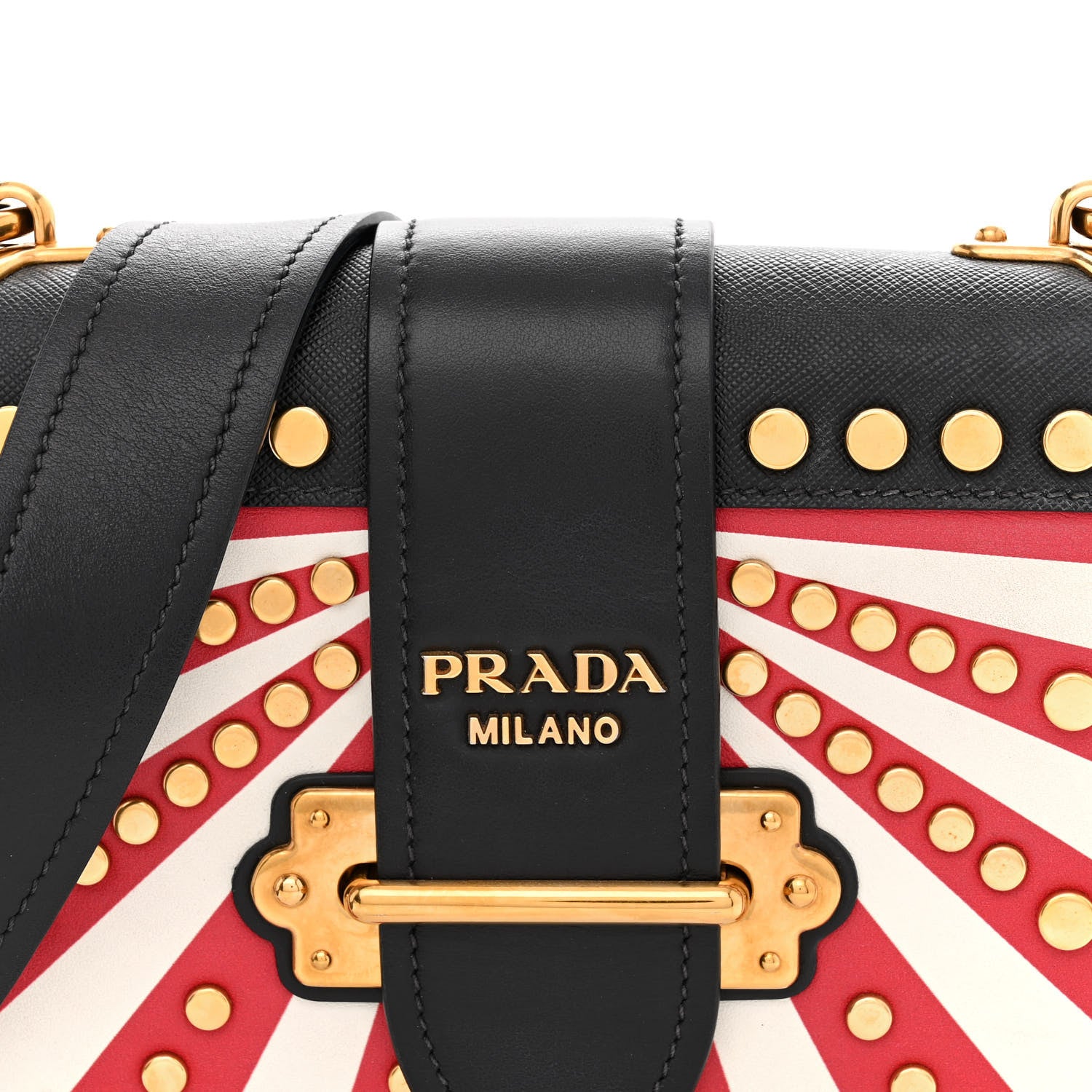 Prada City Calf Saffiano Studded Cahier Bag Blue Fuoco 8 of 16