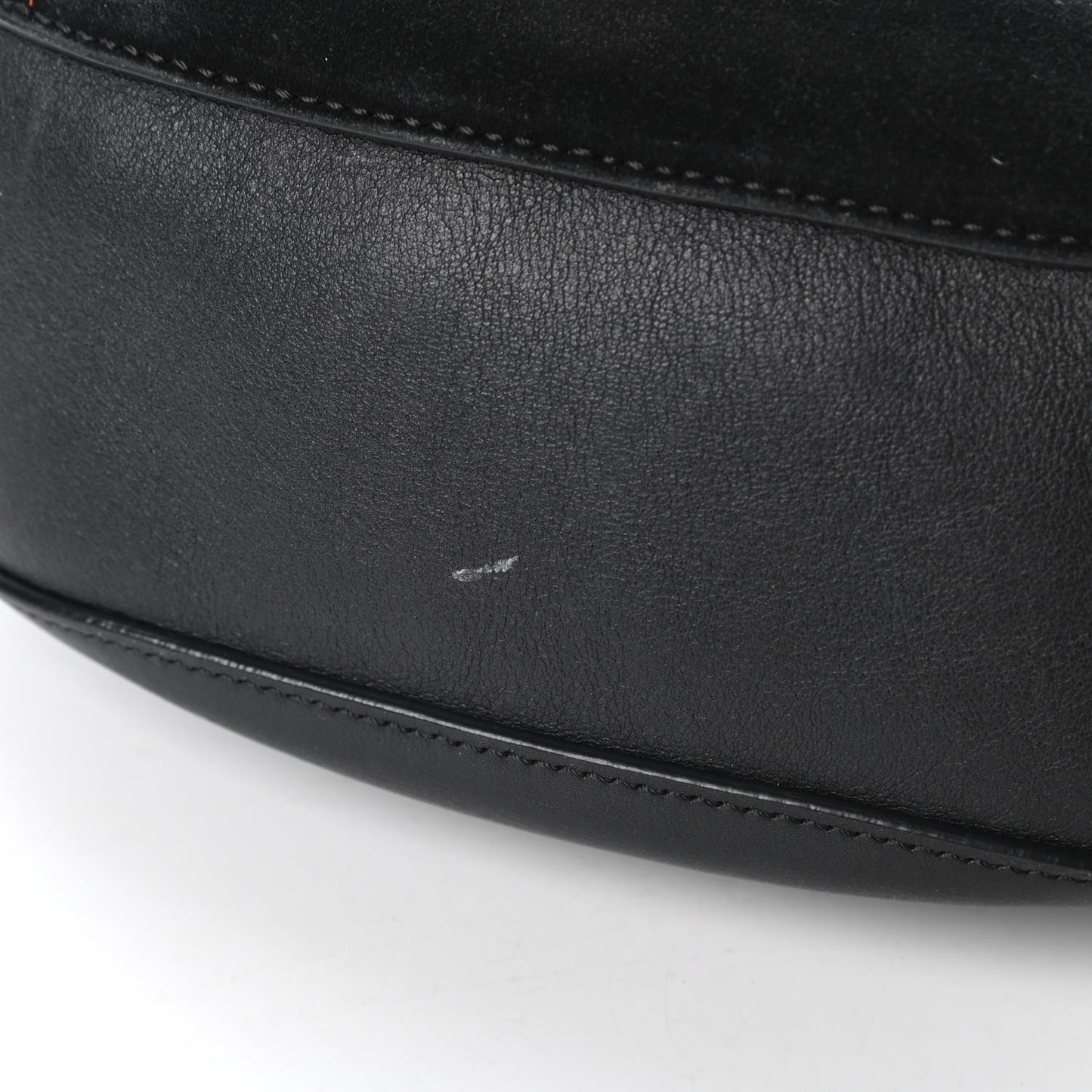 Suede Calfskin Mini Drew Shoulder Bag Black