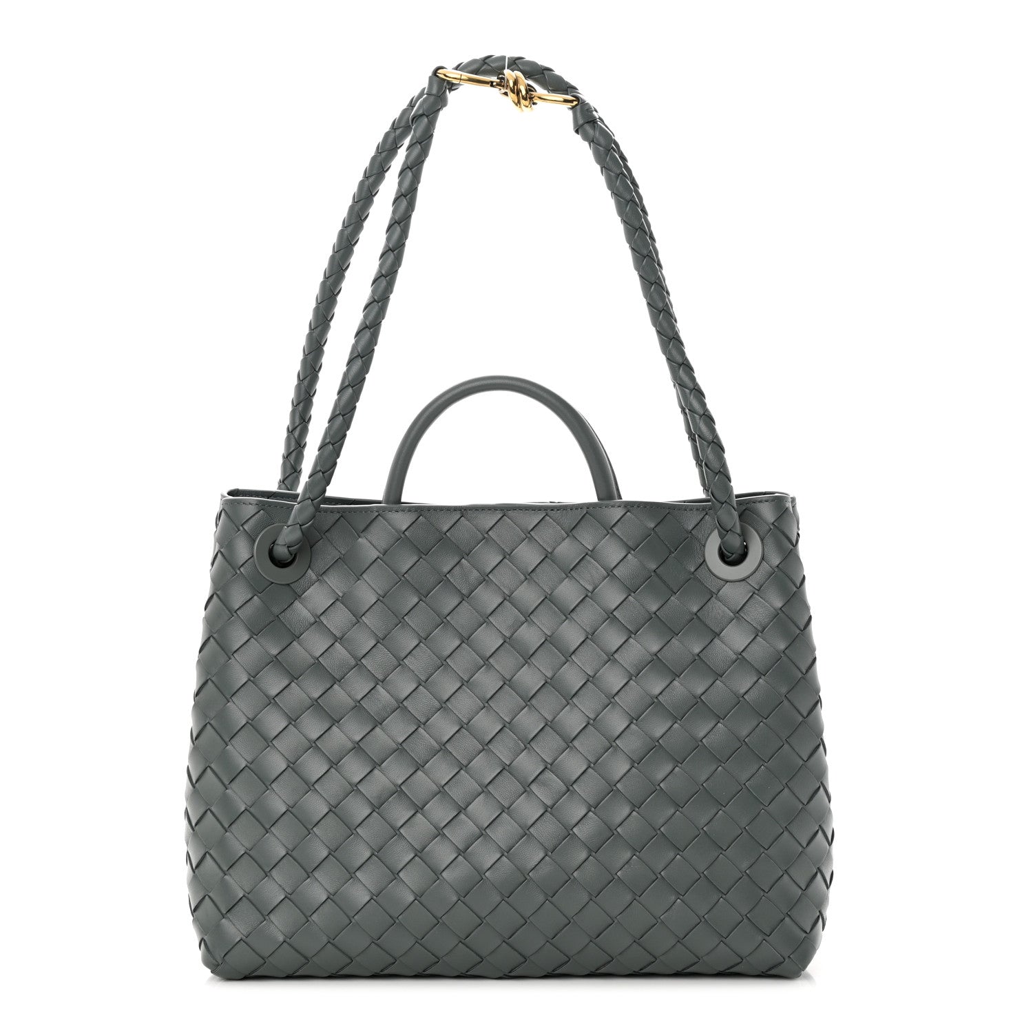 新品未使用BOTTEGA VENETA グレー¥99000 →¥42800 Bottega Veneta Nappa Intrecciato Medium Andiamo Shoulder Bag Slate