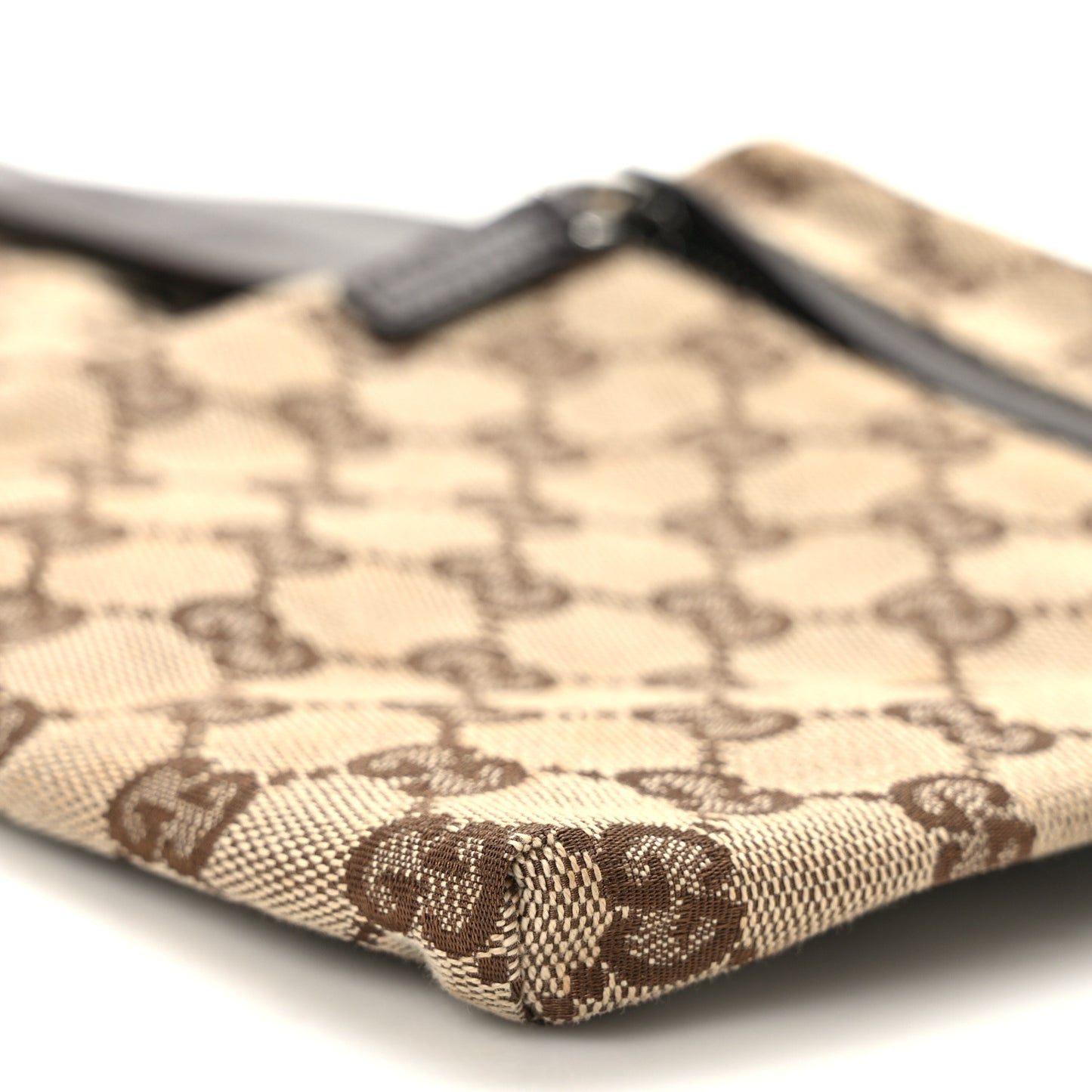GG Monogram Double Pocket Belt Bag Dark Brown