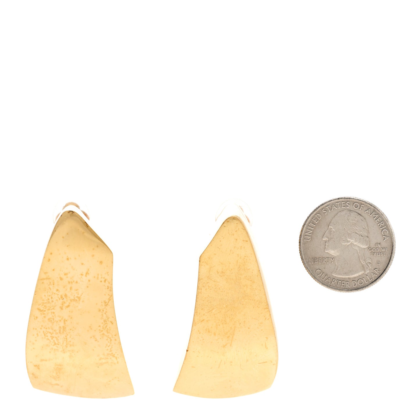 Metal Comet Clip On Earrings Gold