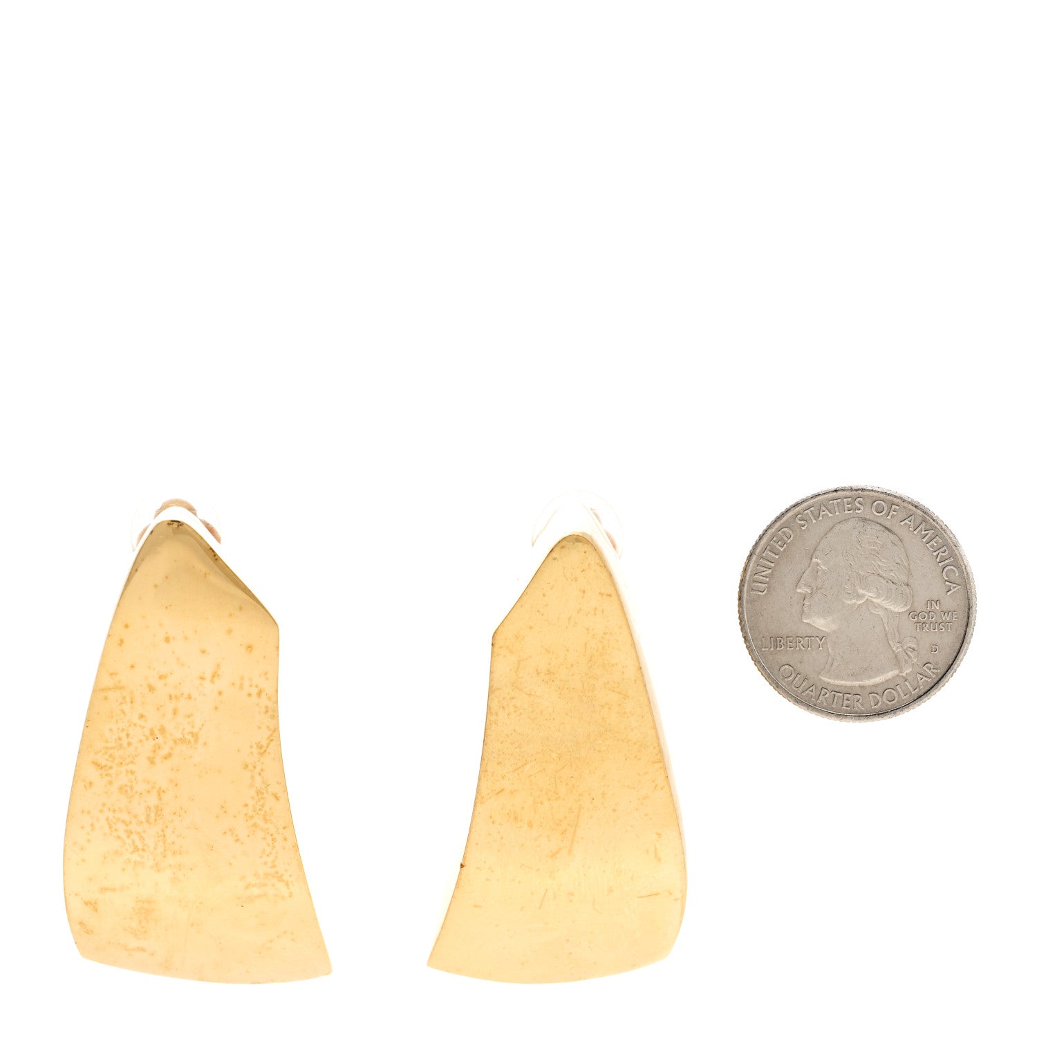 Saint Laurent Metal Comet Clip On Earrings Gold 2 of 4