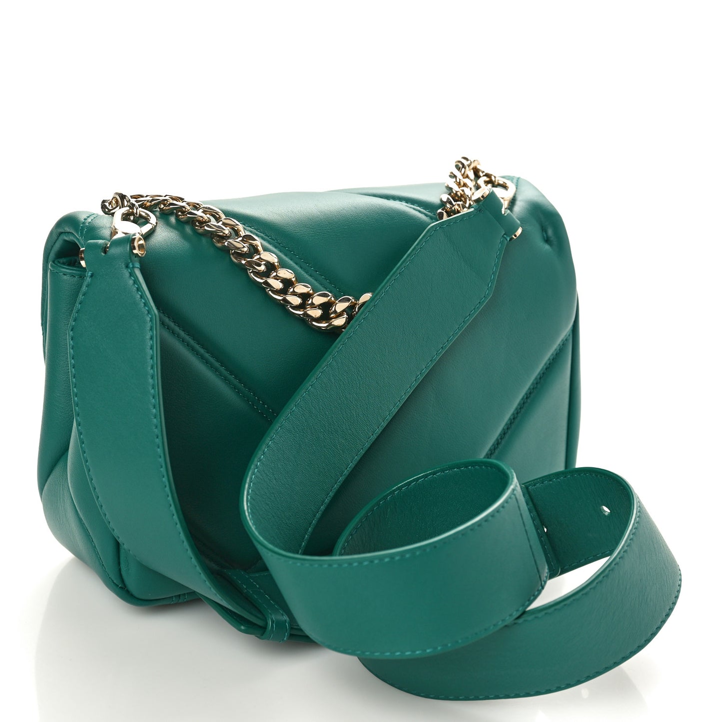 Calfskin Matelasse Mini Serpenti Cabochon Crossbody Bag Jade Green