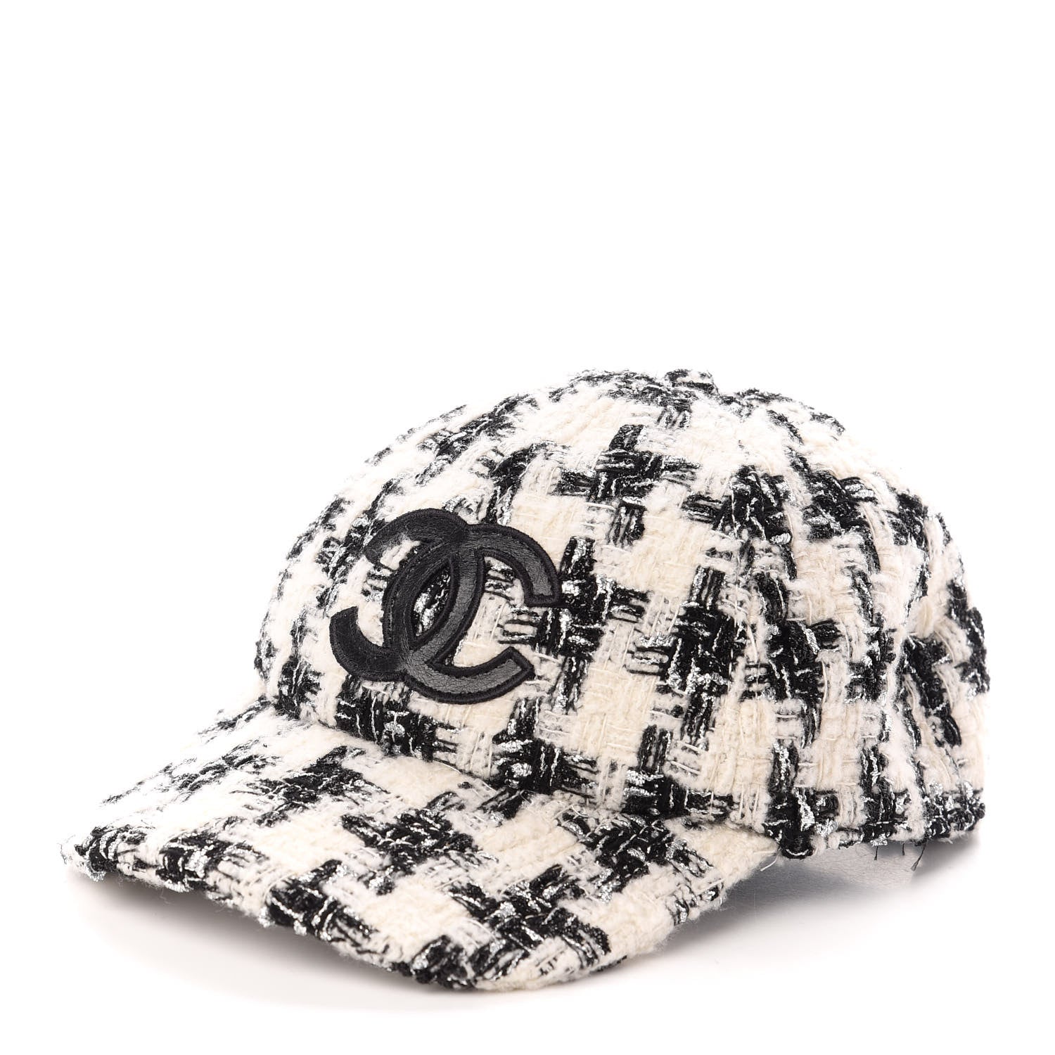 CHANEL ツイードキャップ Mサイズ Chanel Tweed CC Cap Hat M Black White 742140 – FASHIONPHILE